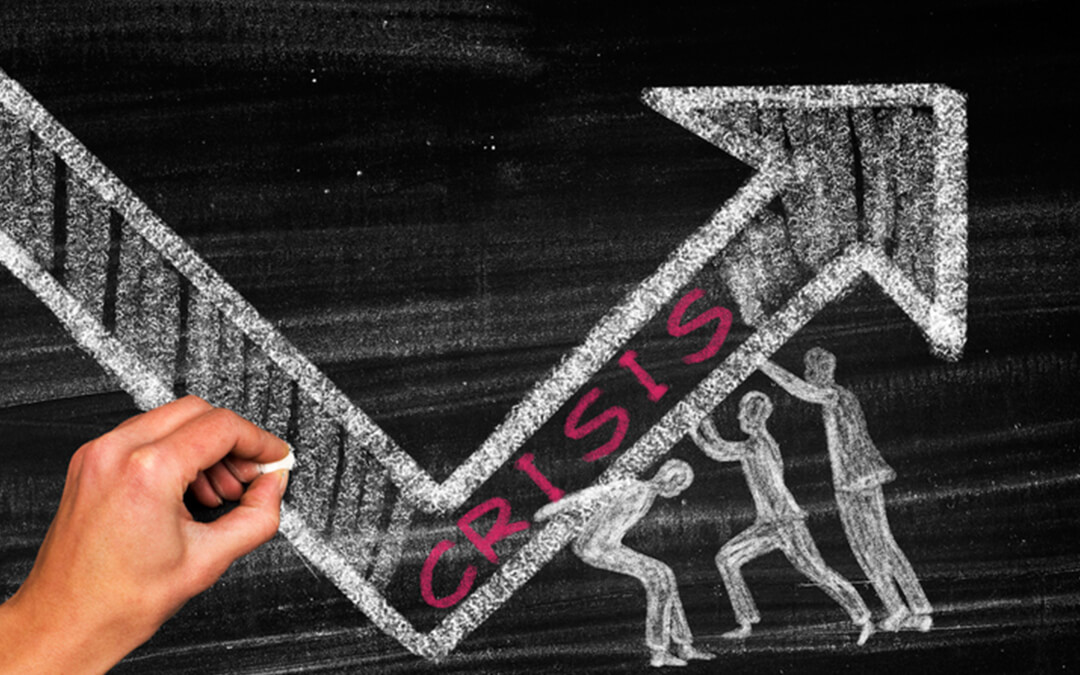 financial crisis chalk illustration - how to recover from a financial crisis when you are autistic